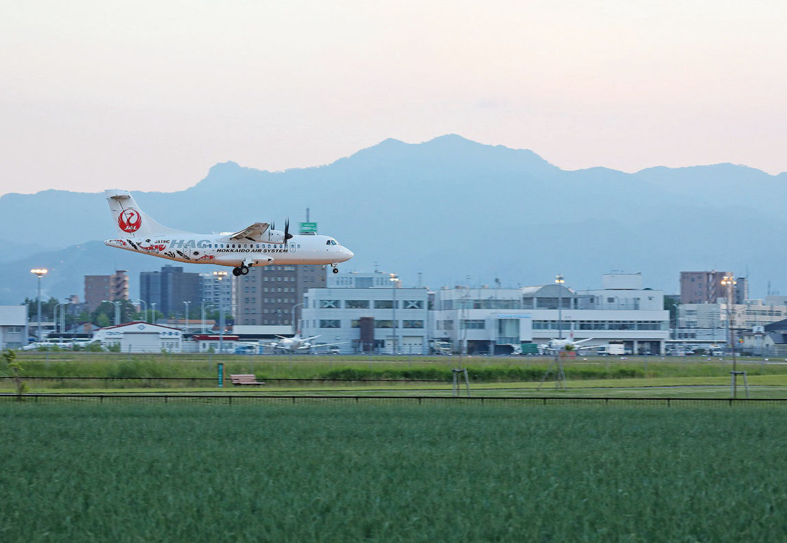 空港周辺には丘珠の特産品「札幌黄」という品種の玉ねぎ畑が 広がる。