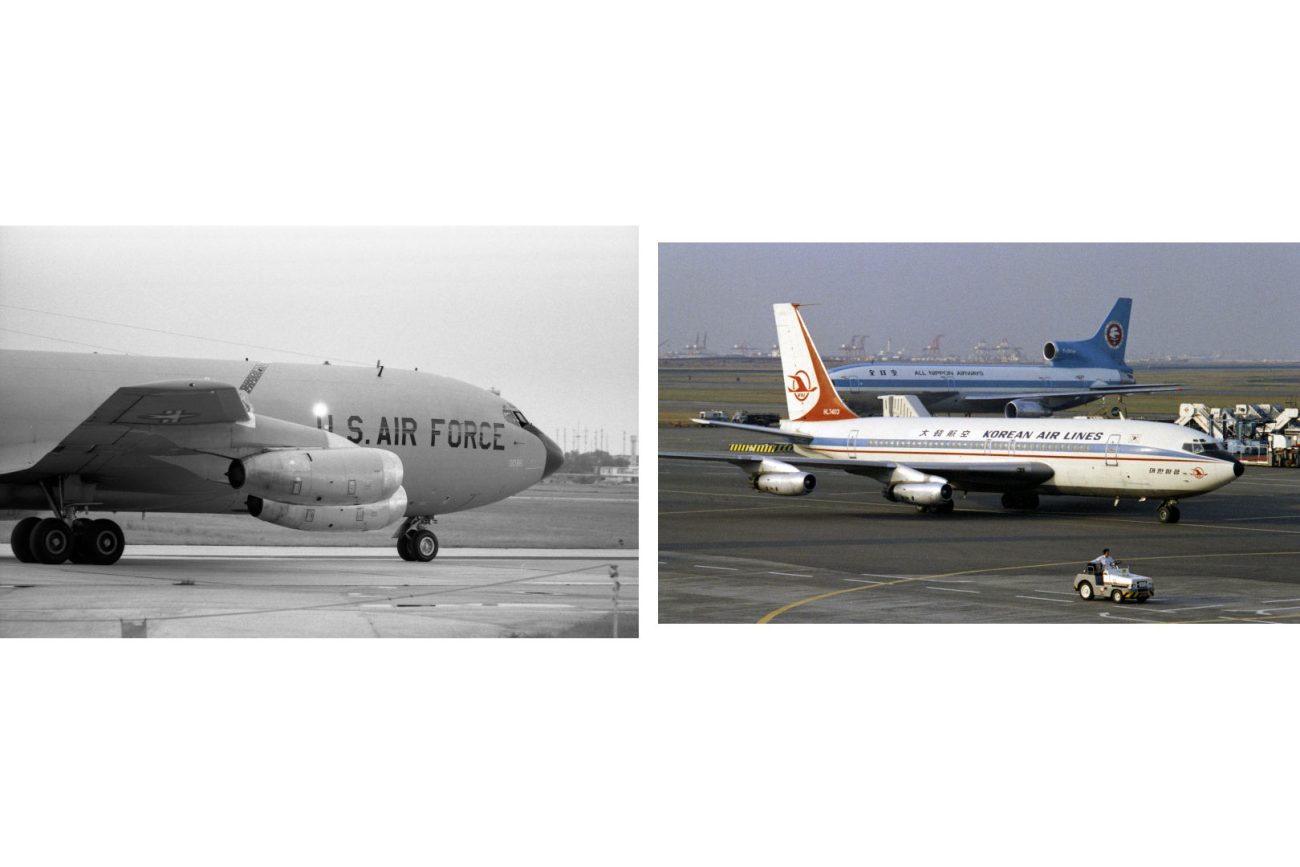707と共通のルーツを持つ米空軍のKC-135空中給油機。