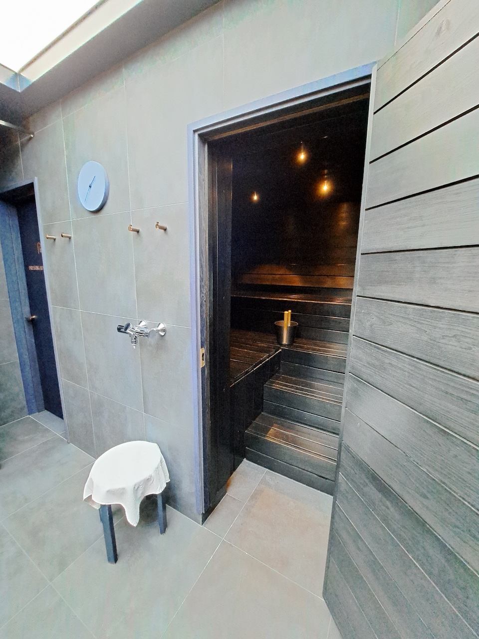 sauna room door