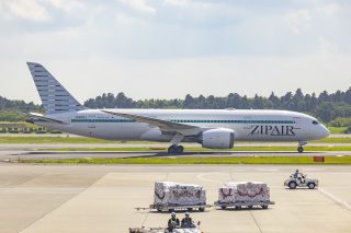 ZIPAIRのボーイング787-8。