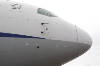 767の機首の横についているのがピトー管。
