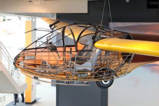 シアトルの飛行博物館にあるPR-G1グライダーの骨組み。