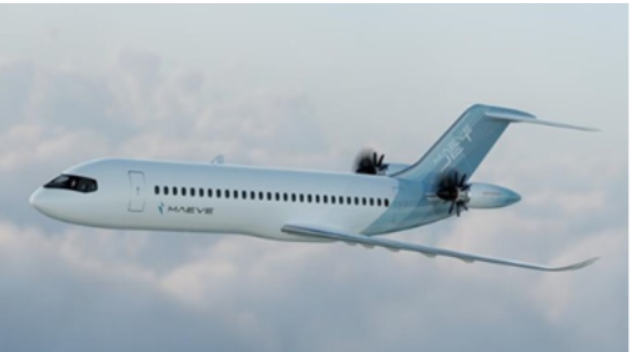 開発中のMaeve Jet。機体後部に2基のエンジンを搭載するリアエンジン機となる。