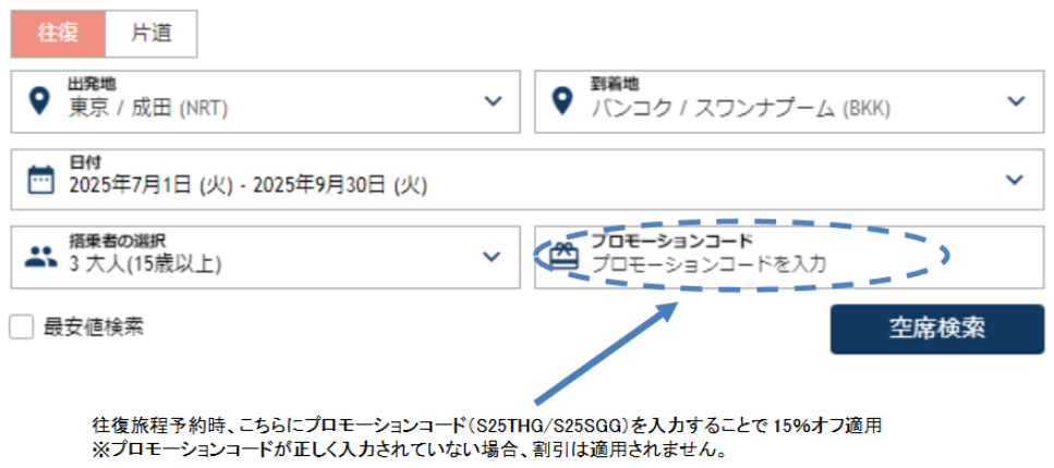 15％オフ利用方法。