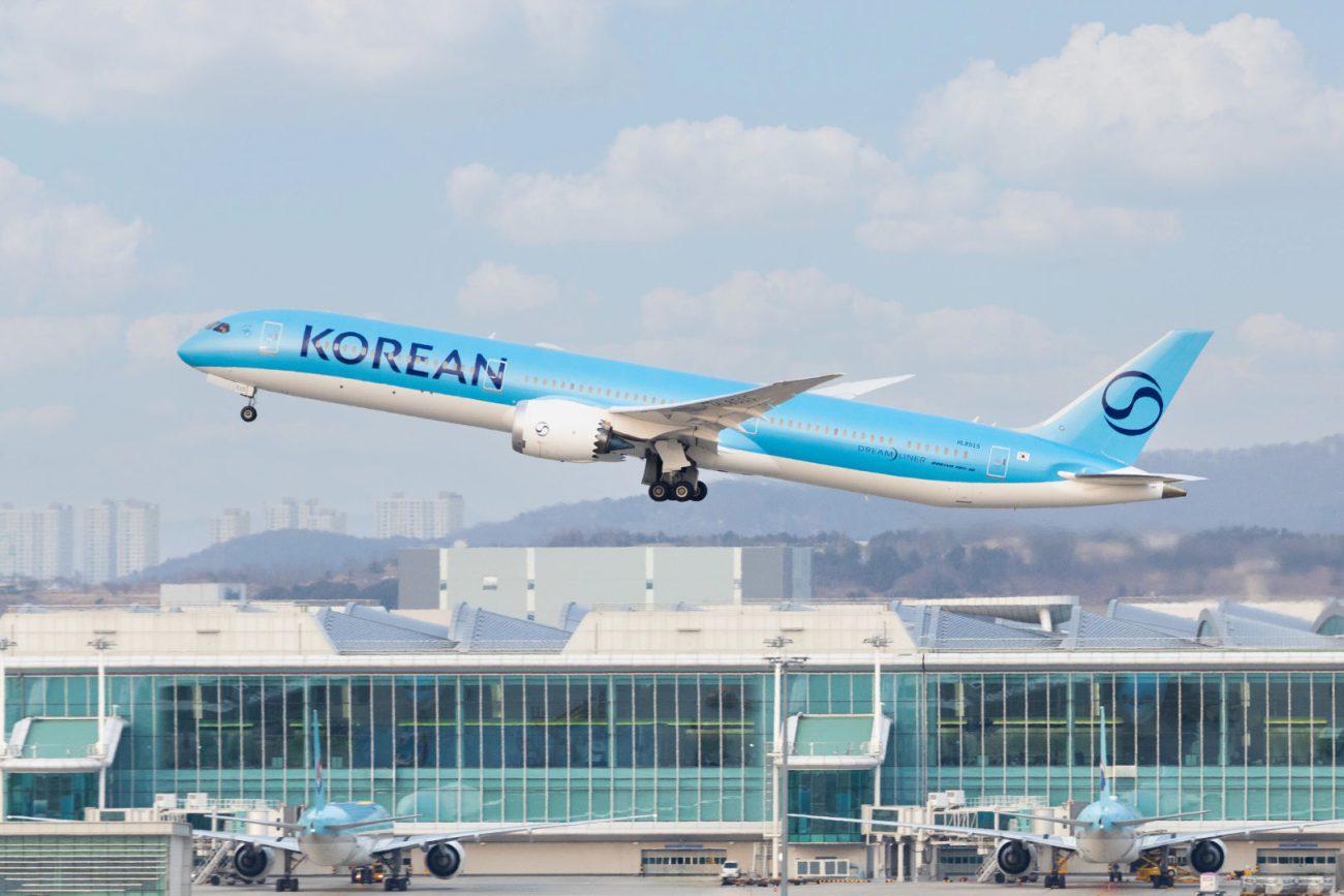 大韓航空のボーイング787-10。