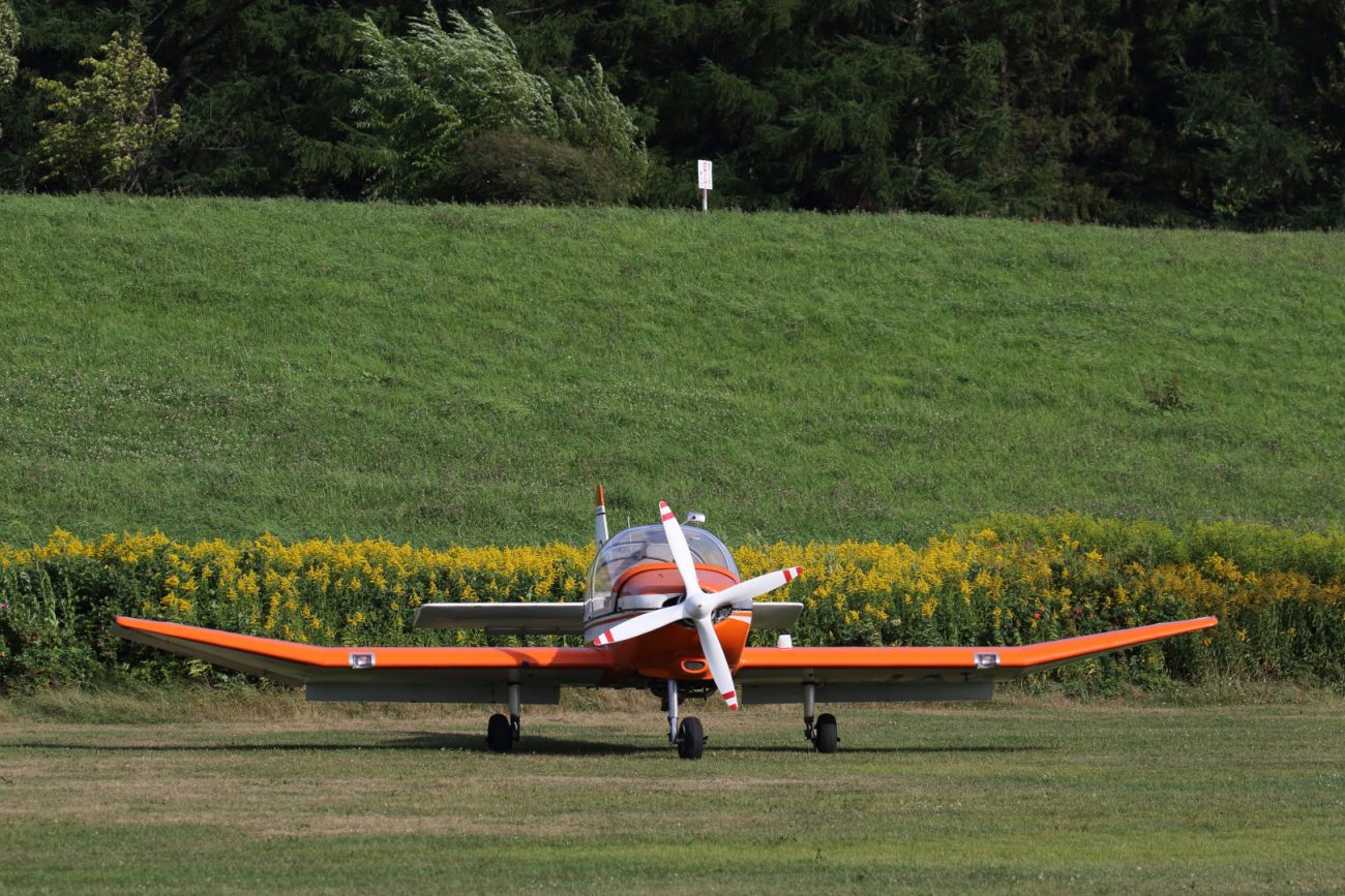 主翼全体ではなく外翼のみに上反角をつけている。