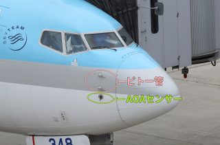 737 MAXの機首。