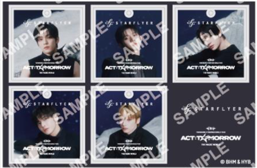 『TOMORROW X TOGETHER ＜ACT:TOMORROW＞ The Magic World JET ツアー』限定ノベルティ一例