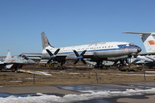 巡航速度約750km/hで歴代プロペラ旅客機としては最高速を誇ったソ連のTu-114。