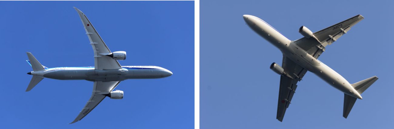 87の基本形は767とよく似ているが、大きく違うのが主翼の平面形だ。