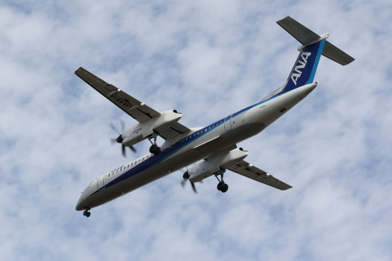 ターボプロップ旅客機のQ400の主翼アスペクト比は12.8に達し、これは旅客機としては最大級だ。