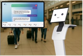 会話型AI搭載ロボットによる旅客案内の実証実験を成田空港で実施。