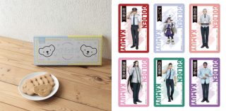 ベア・ドゥサブレ（左）とゴールデンカムイのコラボステッカー（右）