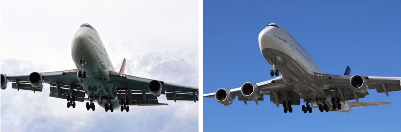 747クラシックのトリプル＋ダブルスロッテッドフラップは、747-8ではダブル＋シングルスロッテッドフラップに段数を減らして簡素化した。