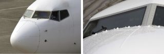 737のワイパーの前にはボルテックスジェネレーターが並んでいる。