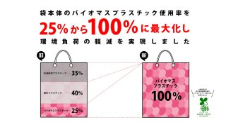 I’m greenバイオマスポリエチレンを最大限配合することで、カーボンニュートラルの実現に貢献。